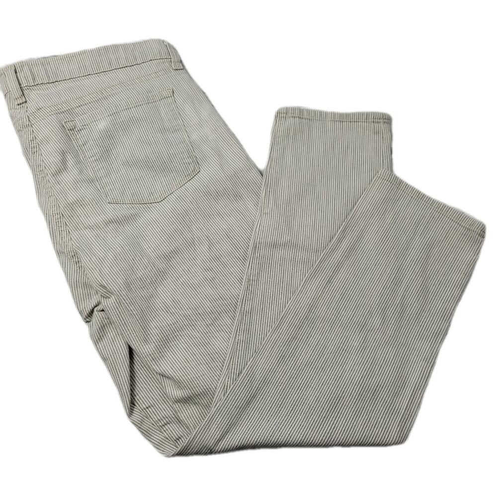 J Brand Aoki Ter Stripe Mid-rise Gray Slim Boyfriend Ankle Jeans Stretch size 29